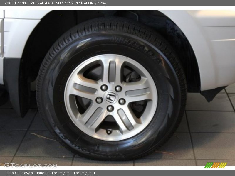 Starlight Silver Metallic / Gray 2003 Honda Pilot EX-L 4WD