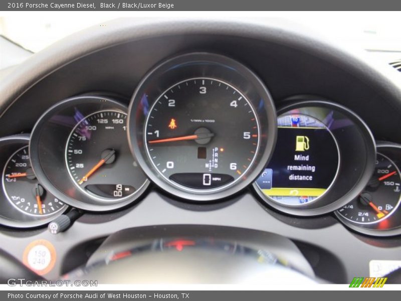 Black / Black/Luxor Beige 2016 Porsche Cayenne Diesel