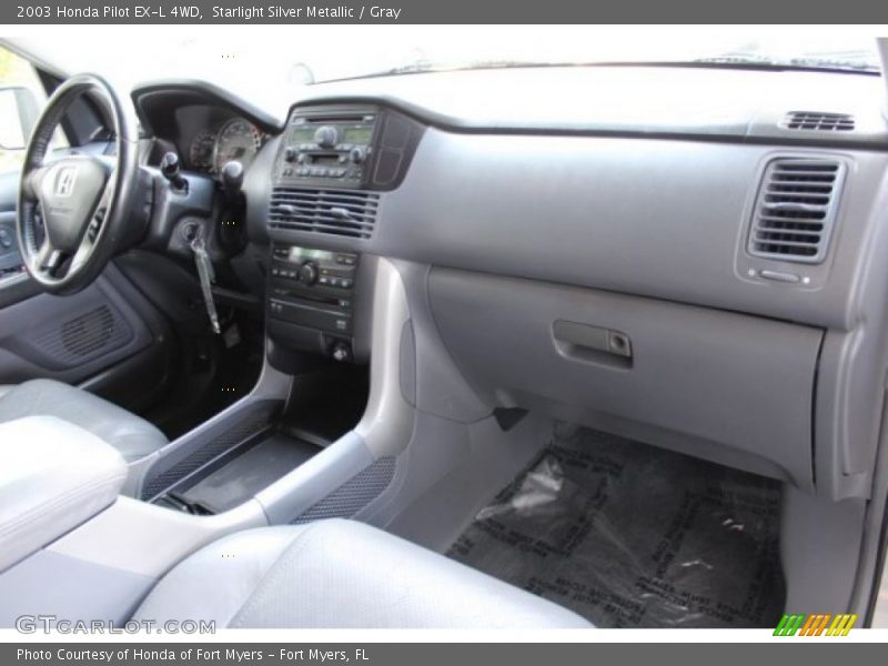 Starlight Silver Metallic / Gray 2003 Honda Pilot EX-L 4WD
