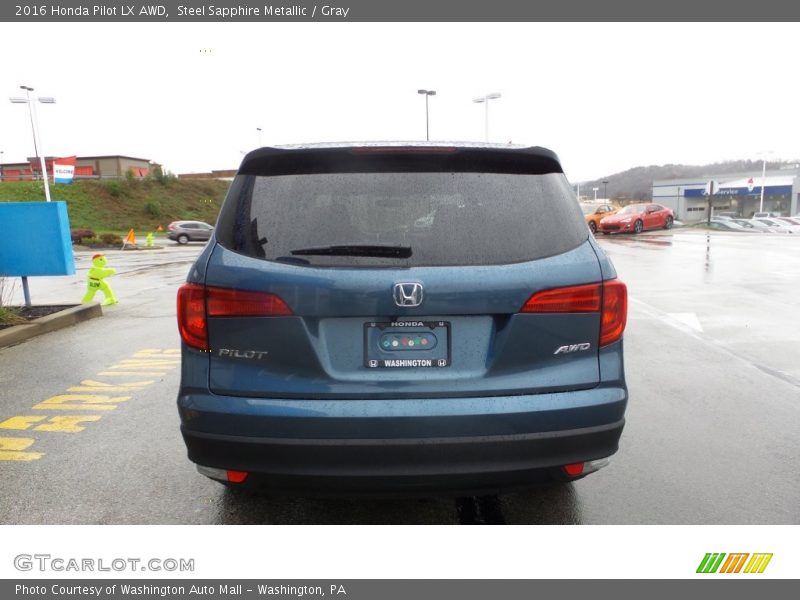 Steel Sapphire Metallic / Gray 2016 Honda Pilot LX AWD