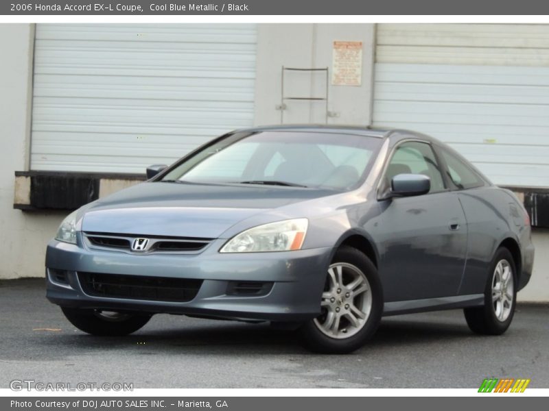 Cool Blue Metallic / Black 2006 Honda Accord EX-L Coupe