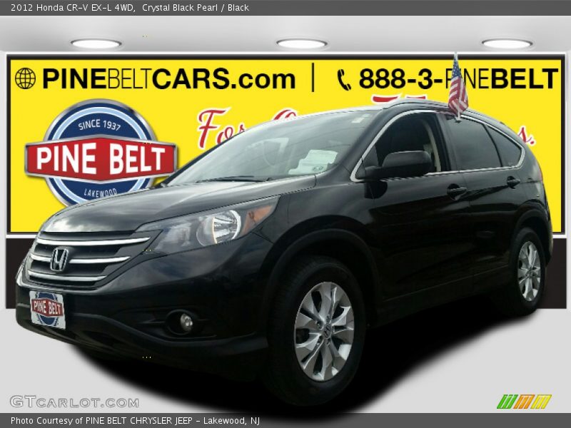 Crystal Black Pearl / Black 2012 Honda CR-V EX-L 4WD