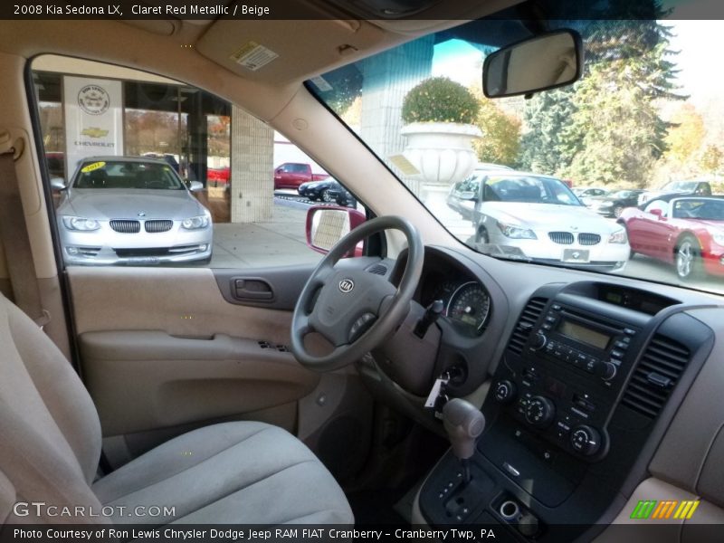 Claret Red Metallic / Beige 2008 Kia Sedona LX