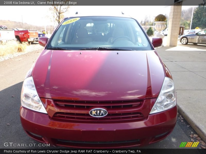 Claret Red Metallic / Beige 2008 Kia Sedona LX