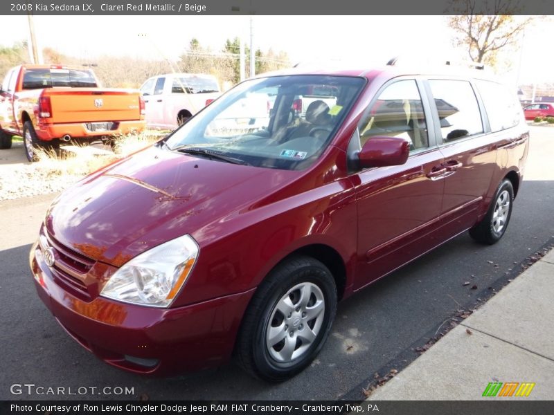 Claret Red Metallic / Beige 2008 Kia Sedona LX