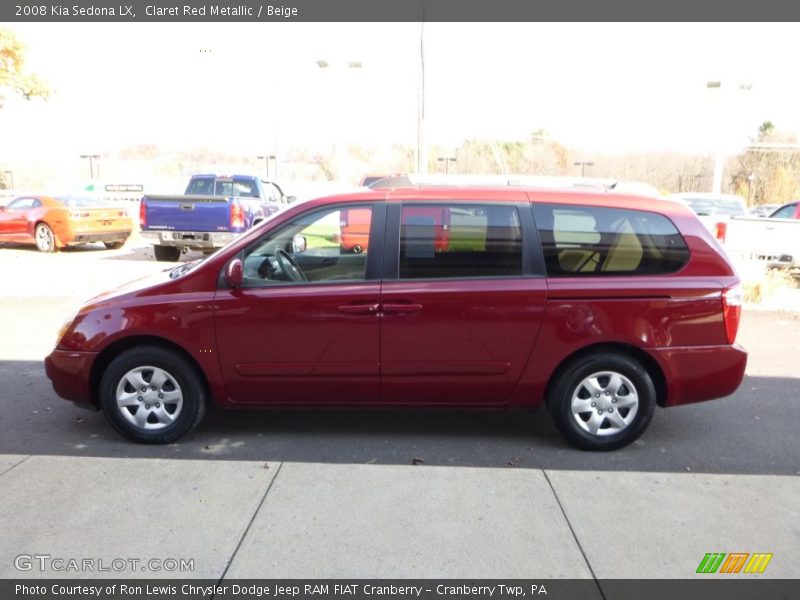 Claret Red Metallic / Beige 2008 Kia Sedona LX