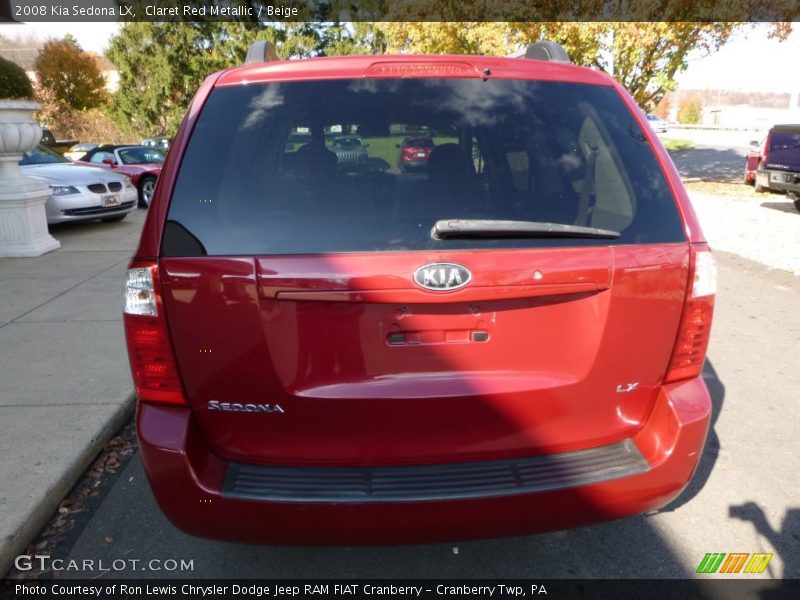 Claret Red Metallic / Beige 2008 Kia Sedona LX