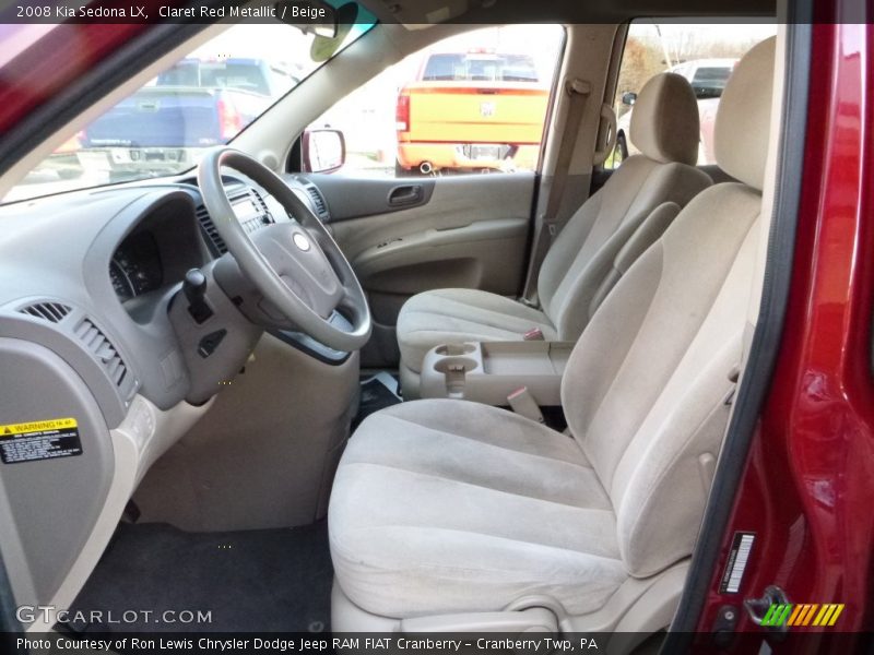 Claret Red Metallic / Beige 2008 Kia Sedona LX