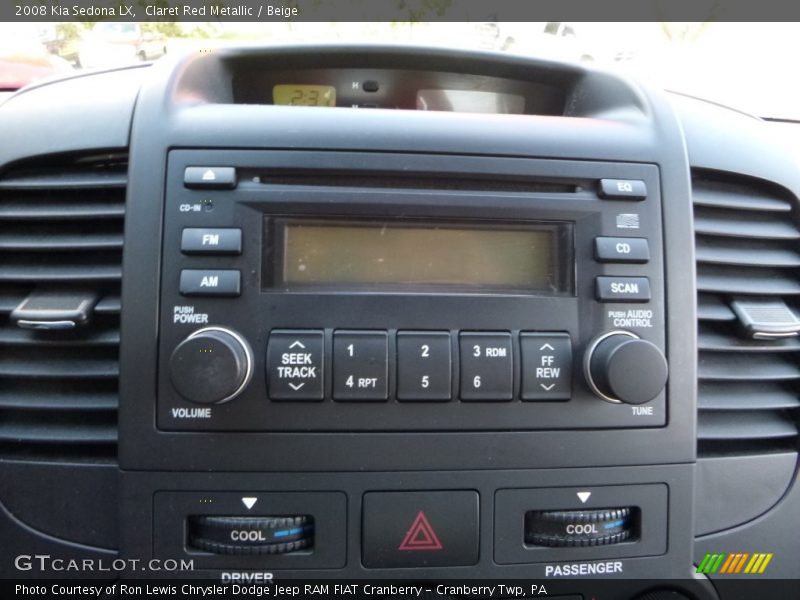 Claret Red Metallic / Beige 2008 Kia Sedona LX