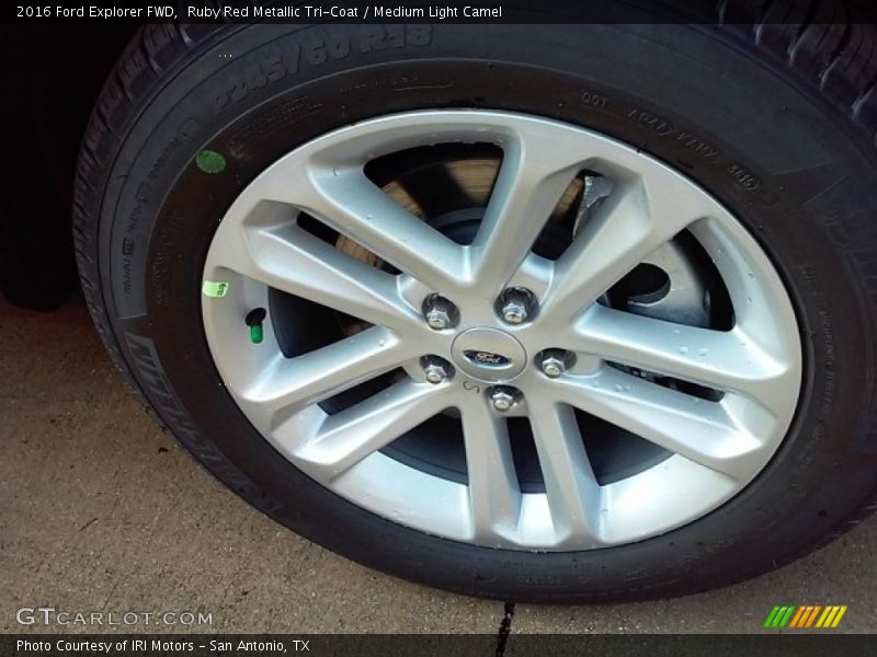 Ruby Red Metallic Tri-Coat / Medium Light Camel 2016 Ford Explorer FWD