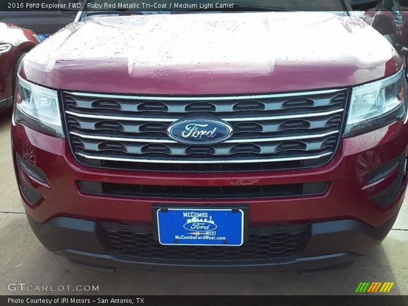 Ruby Red Metallic Tri-Coat / Medium Light Camel 2016 Ford Explorer FWD