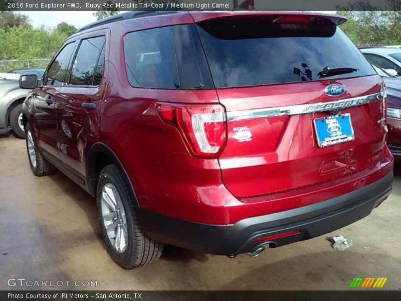Ruby Red Metallic Tri-Coat / Medium Light Camel 2016 Ford Explorer FWD