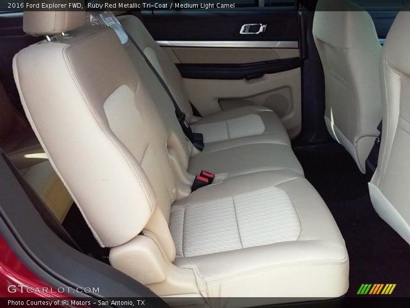 Ruby Red Metallic Tri-Coat / Medium Light Camel 2016 Ford Explorer FWD