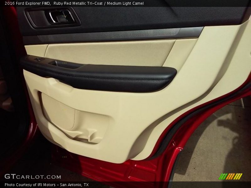 Ruby Red Metallic Tri-Coat / Medium Light Camel 2016 Ford Explorer FWD
