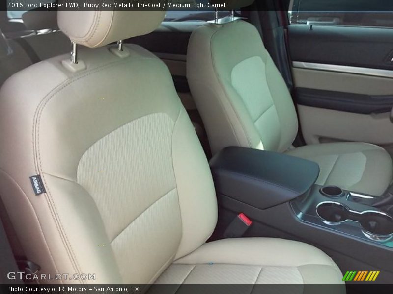 Ruby Red Metallic Tri-Coat / Medium Light Camel 2016 Ford Explorer FWD