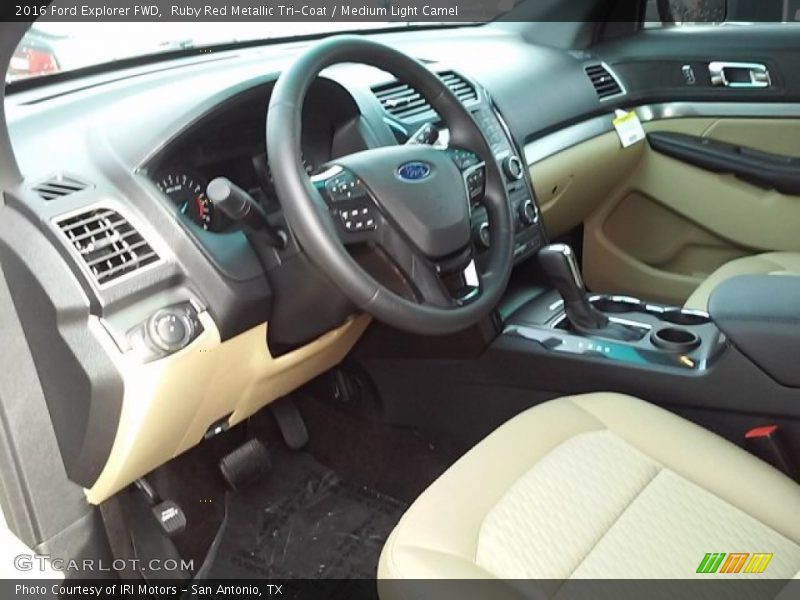 Ruby Red Metallic Tri-Coat / Medium Light Camel 2016 Ford Explorer FWD