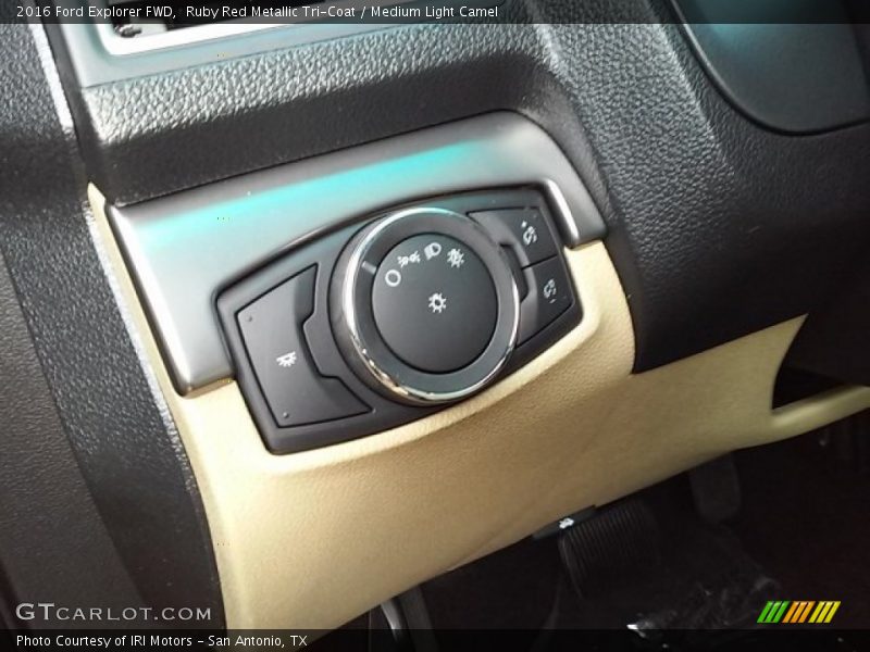 Ruby Red Metallic Tri-Coat / Medium Light Camel 2016 Ford Explorer FWD