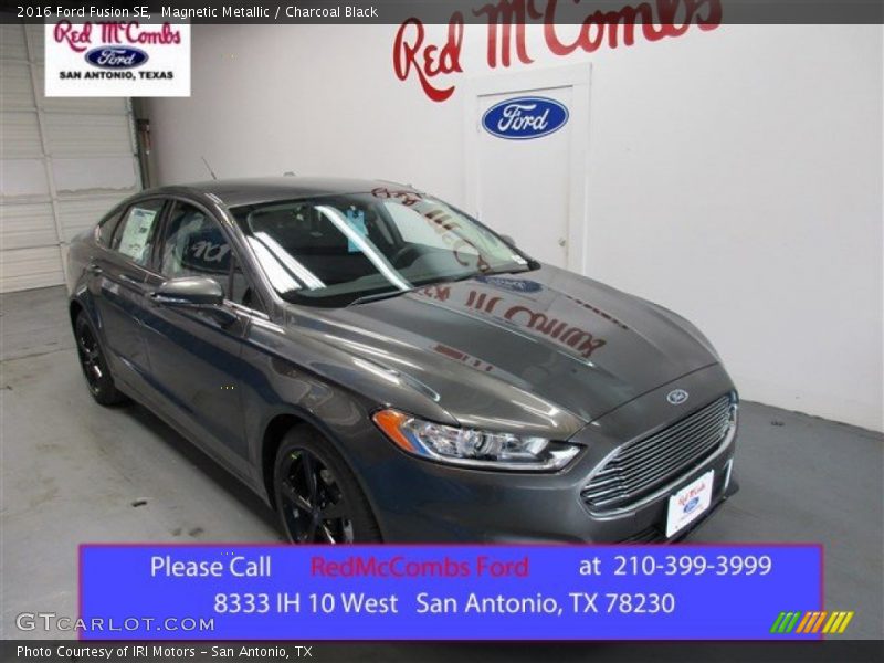 Magnetic Metallic / Charcoal Black 2016 Ford Fusion SE