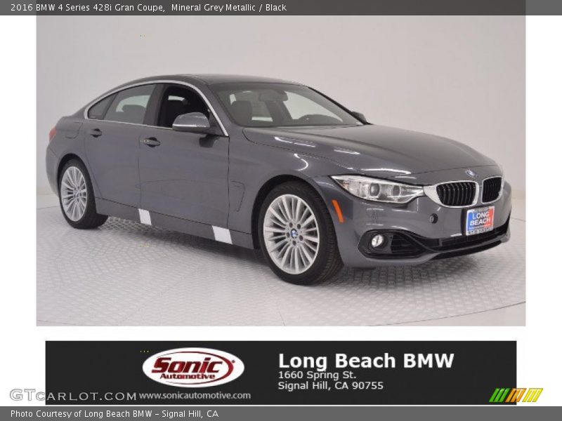 Mineral Grey Metallic / Black 2016 BMW 4 Series 428i Gran Coupe