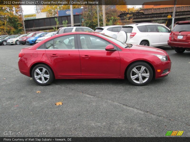 Crystal Red Metallic / Cocoa/Light Neutral 2012 Chevrolet Cruze LT