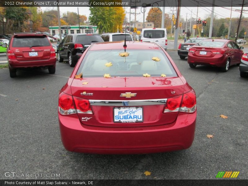 Crystal Red Metallic / Cocoa/Light Neutral 2012 Chevrolet Cruze LT