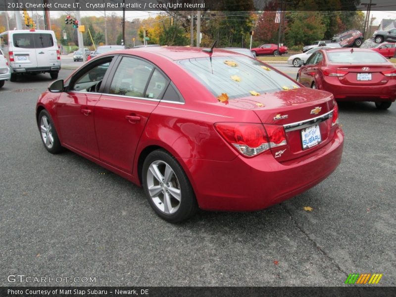 Crystal Red Metallic / Cocoa/Light Neutral 2012 Chevrolet Cruze LT