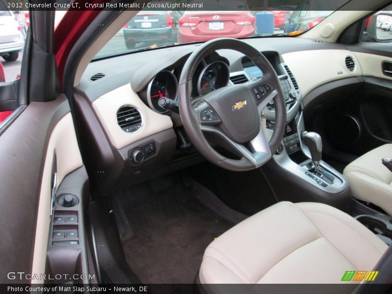 Crystal Red Metallic / Cocoa/Light Neutral 2012 Chevrolet Cruze LT