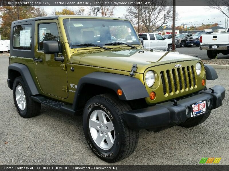 Rescue Green Metallic / Dark Slate Gray/Medium Slate Gray 2007 Jeep Wrangler X 4x4