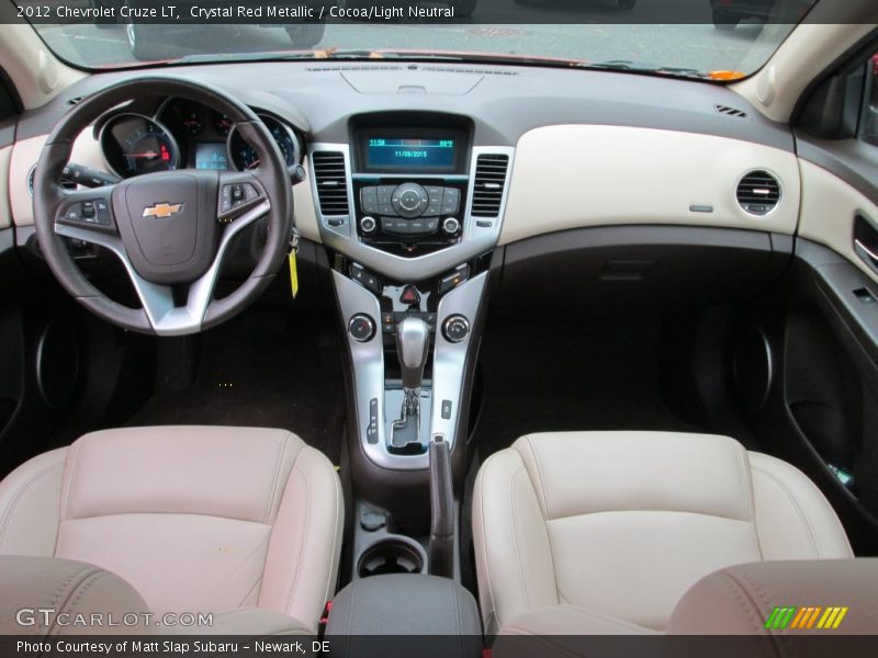Crystal Red Metallic / Cocoa/Light Neutral 2012 Chevrolet Cruze LT
