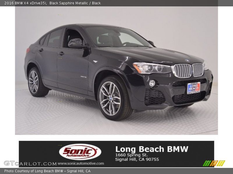 Black Sapphire Metallic / Black 2016 BMW X4 xDrive35i