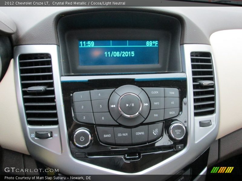 Crystal Red Metallic / Cocoa/Light Neutral 2012 Chevrolet Cruze LT