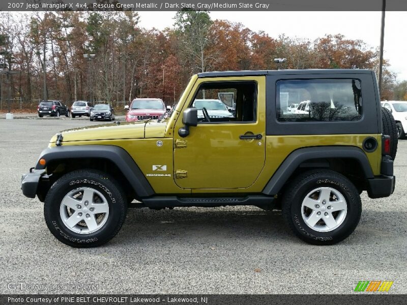 Rescue Green Metallic / Dark Slate Gray/Medium Slate Gray 2007 Jeep Wrangler X 4x4