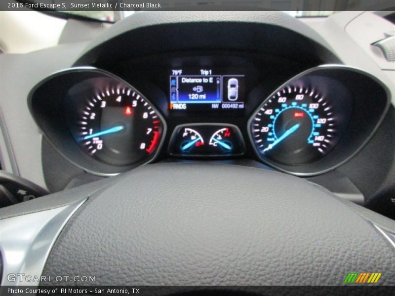 Sunset Metallic / Charcoal Black 2016 Ford Escape S