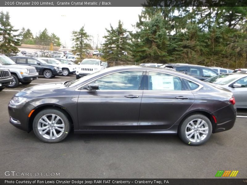 Granite Crystal Metallic / Black 2016 Chrysler 200 Limited