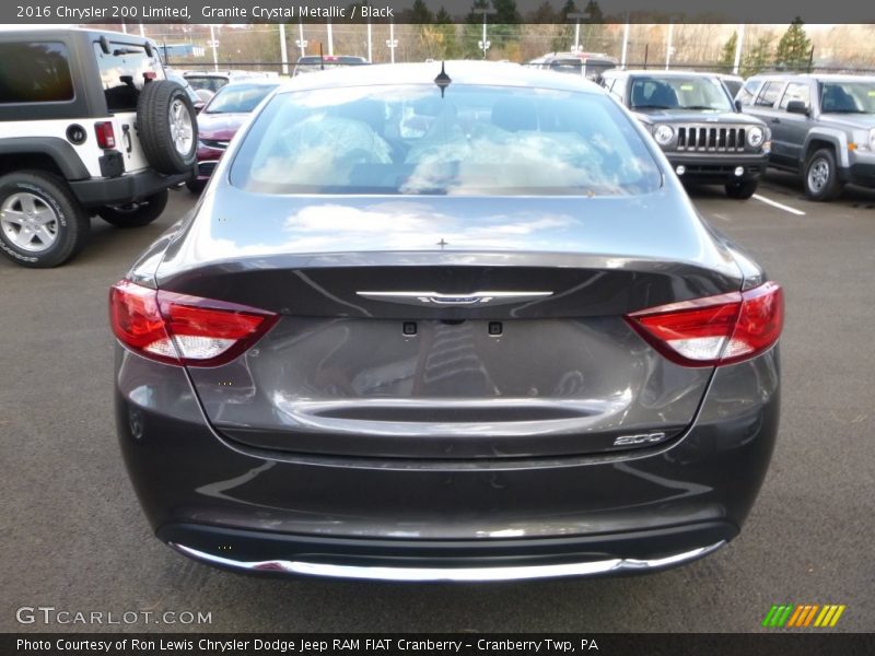 Granite Crystal Metallic / Black 2016 Chrysler 200 Limited