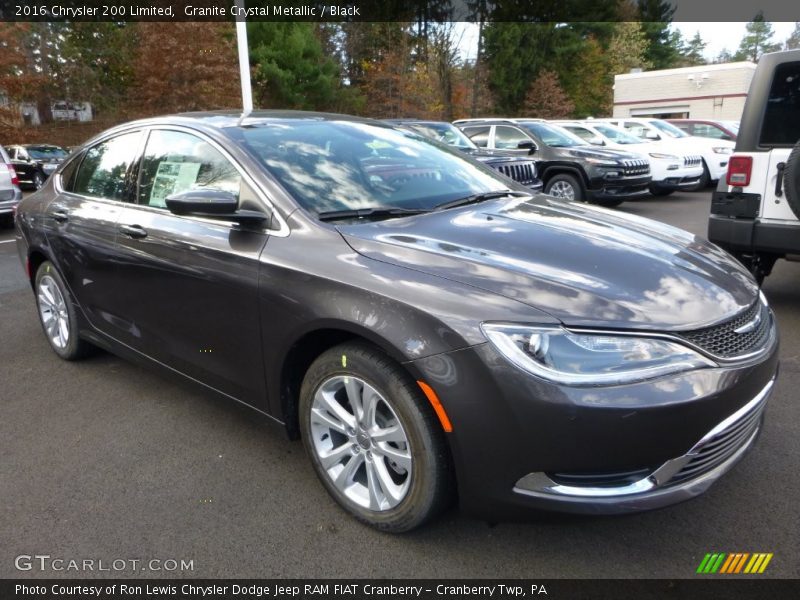 Granite Crystal Metallic / Black 2016 Chrysler 200 Limited