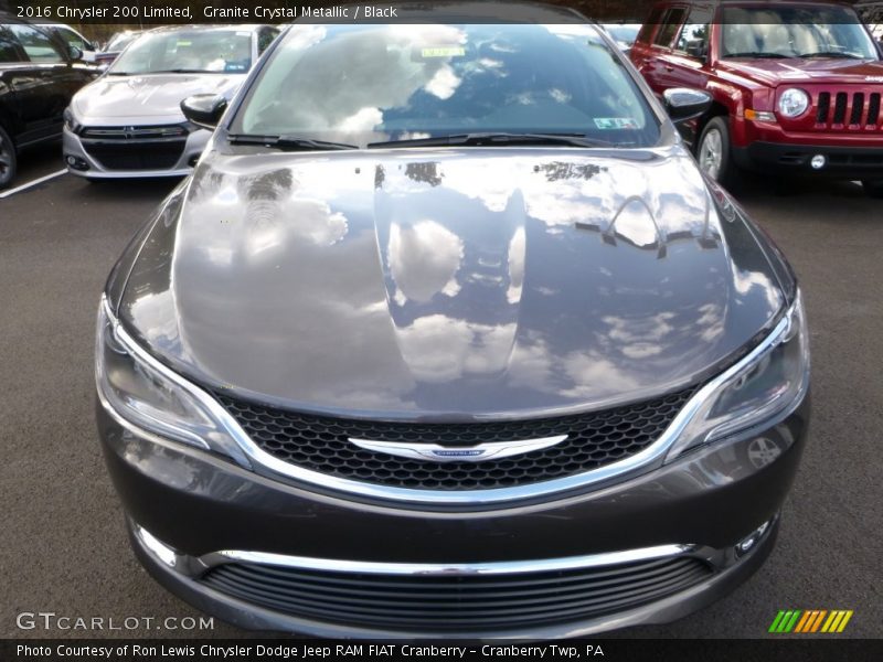Granite Crystal Metallic / Black 2016 Chrysler 200 Limited