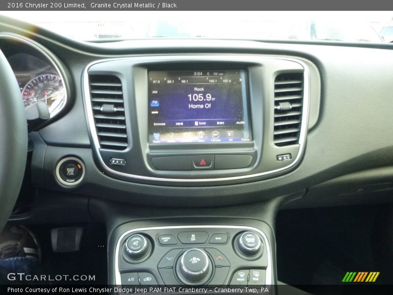 Granite Crystal Metallic / Black 2016 Chrysler 200 Limited