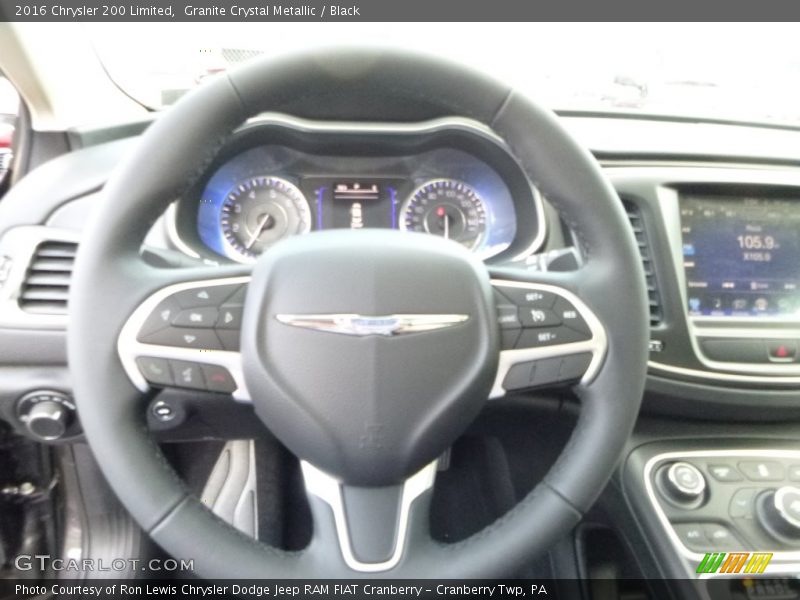Granite Crystal Metallic / Black 2016 Chrysler 200 Limited