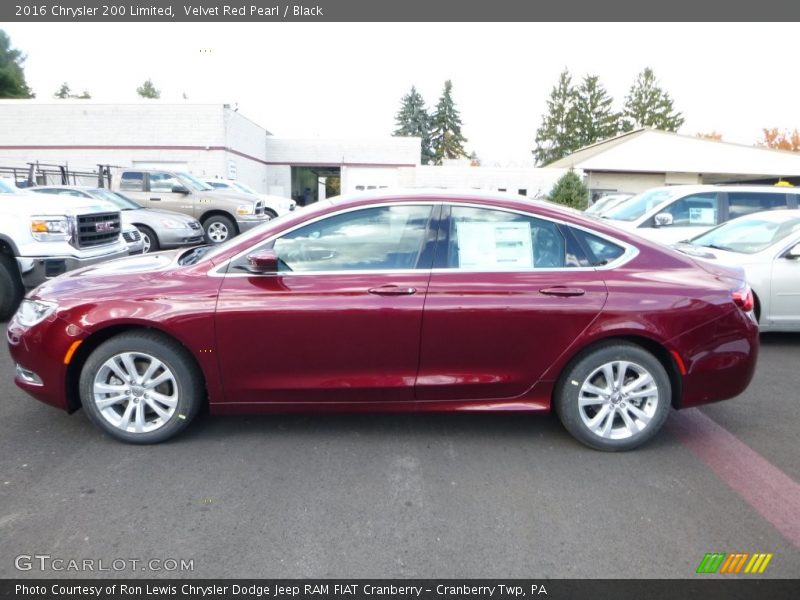 Velvet Red Pearl / Black 2016 Chrysler 200 Limited