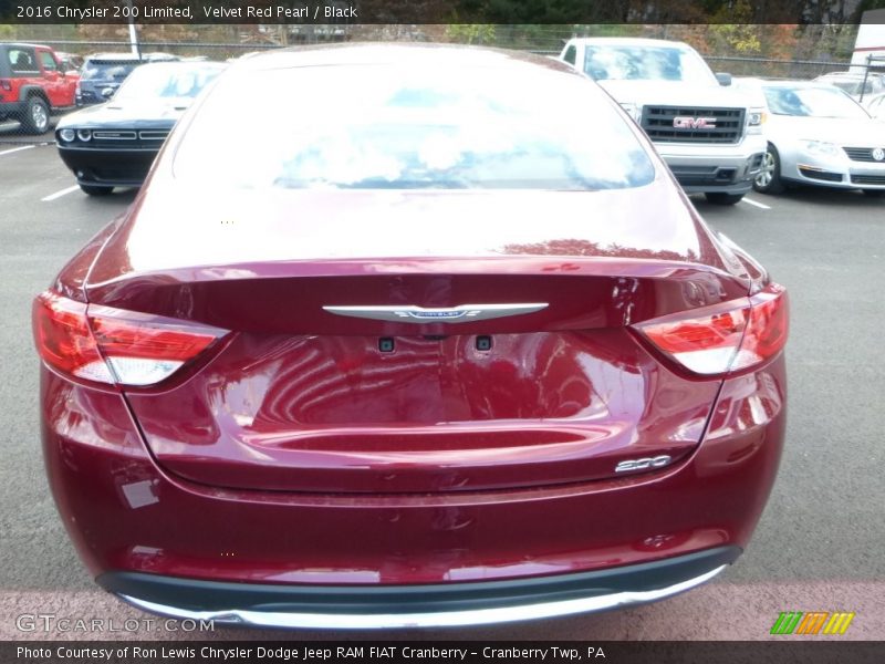 Velvet Red Pearl / Black 2016 Chrysler 200 Limited