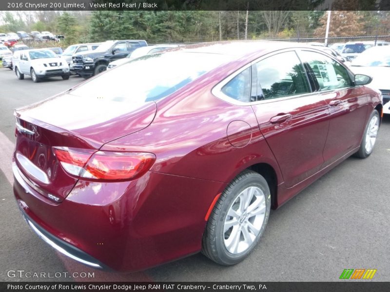 Velvet Red Pearl / Black 2016 Chrysler 200 Limited
