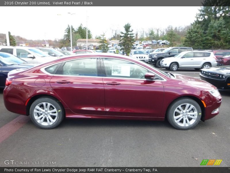 Velvet Red Pearl / Black 2016 Chrysler 200 Limited