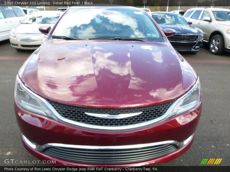 Velvet Red Pearl / Black 2016 Chrysler 200 Limited