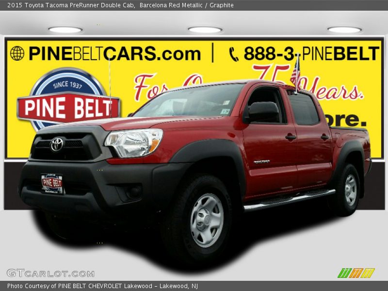 Barcelona Red Metallic / Graphite 2015 Toyota Tacoma PreRunner Double Cab