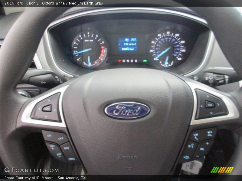 Oxford White / Medium Earth Gray 2016 Ford Fusion S