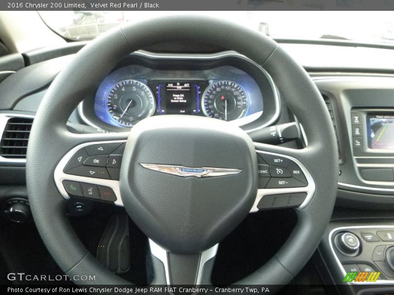 Velvet Red Pearl / Black 2016 Chrysler 200 Limited