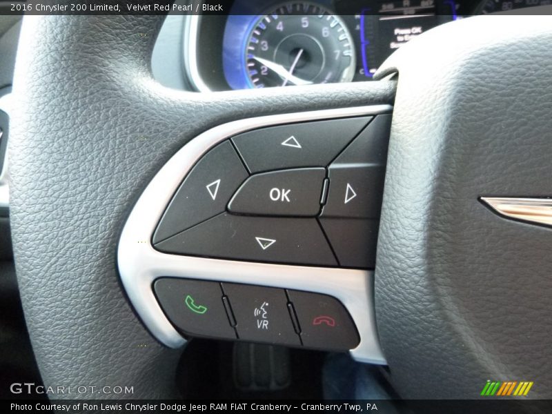 Velvet Red Pearl / Black 2016 Chrysler 200 Limited