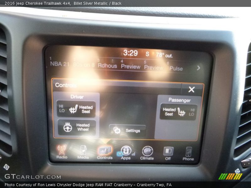 Billet Silver Metallic / Black 2016 Jeep Cherokee Trailhawk 4x4