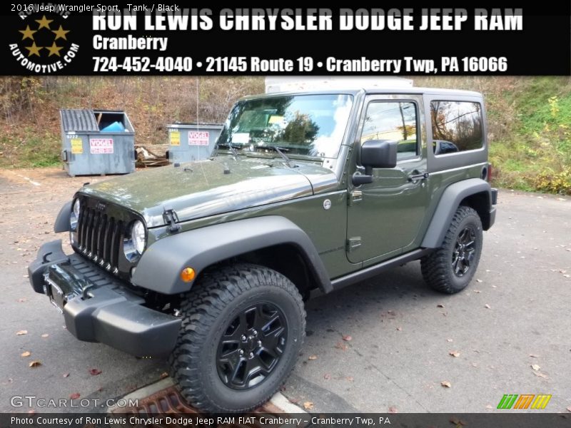 Tank / Black 2016 Jeep Wrangler Sport